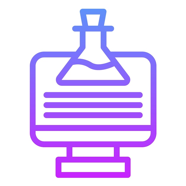 Ilustración del icono vectorial del laboratorio virtual del conjunto de iconos del laboratorio