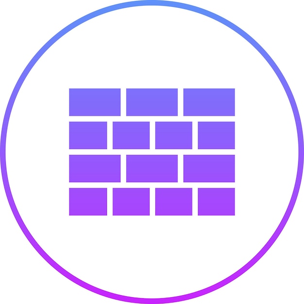 Ilustración del icono vectorial de ladrillos del conjunto de iconos de herramientas de construcción