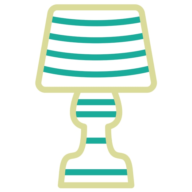 Ilustración del icono vectorial de la lámpara del conjunto de iconos de dispositivos electrónicos