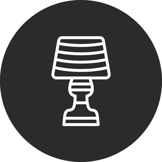 Ilustración del icono vectorial de la lámpara del conjunto de iconos de dispositivos electrónicos