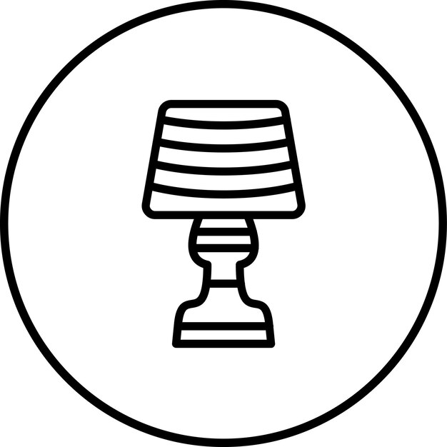 Ilustración del icono vectorial de la lámpara del conjunto de iconos de dispositivos electrónicos