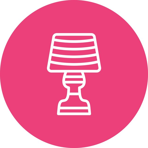 Ilustración del icono vectorial de la lámpara del conjunto de iconos de dispositivos electrónicos