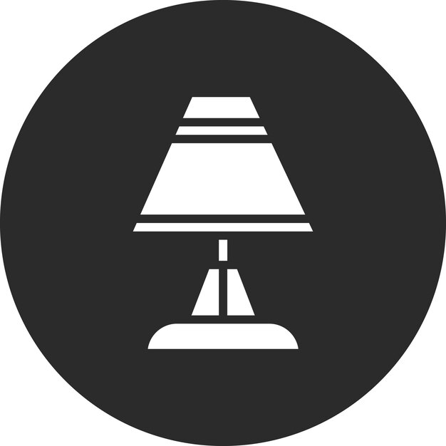 Ilustración del icono vectorial de la lámpara del conjunto de iconos interiores