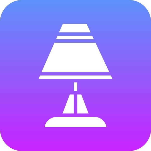 Ilustración del icono vectorial de la lámpara del conjunto de iconos interiores