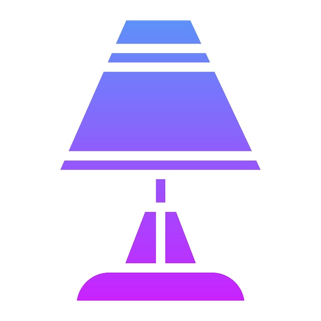 Ilustración del icono vectorial de la lámpara del conjunto de iconos interiores