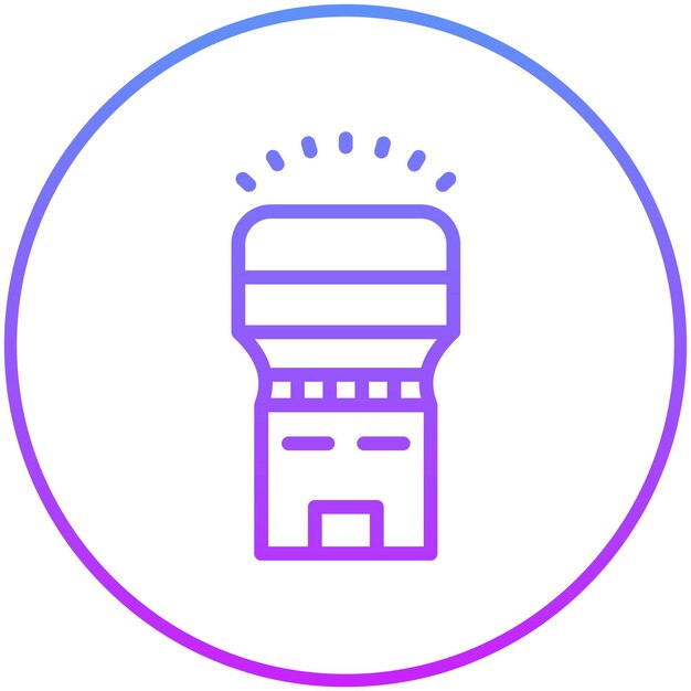 Ilustración del icono vectorial de la lámpara indicadora del conjunto de iconos de la escuela