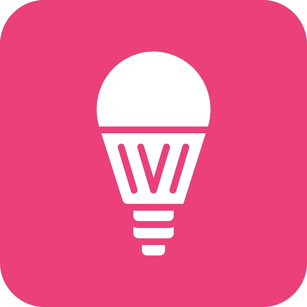 Ilustración del icono vectorial de la lámpara LED del conjunto de iconos de herramientas eléctricas