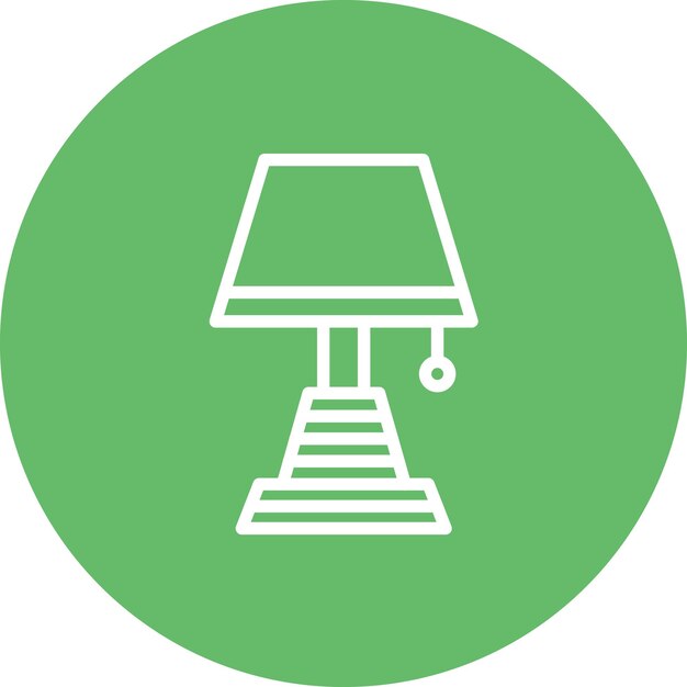 Ilustración del icono vectorial de las lámparas del conjunto de iconos de Coffee Shop