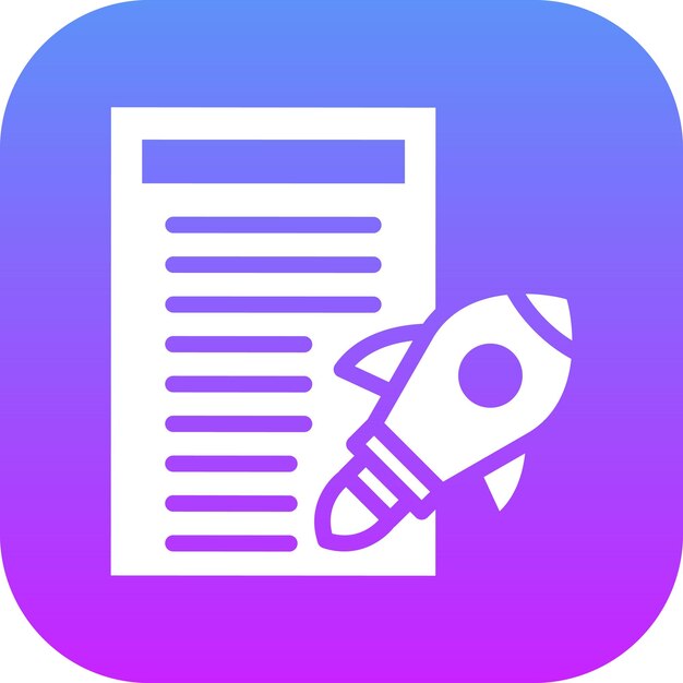 Ilustración del icono vectorial de lanzamiento del proyecto del conjunto de iconos de habilidades para la vida