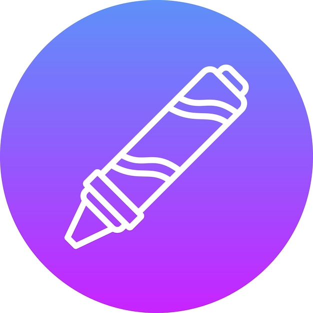 Ilustración del icono vectorial de lápiz de colores del conjunto de iconos para bebés