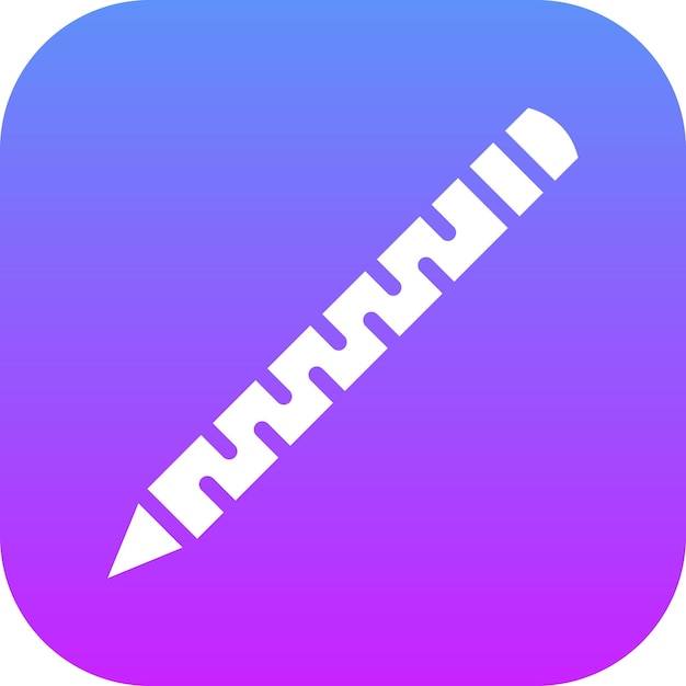 Ilustración del icono vectorial del lápiz del conjunto de iconos de aprendizaje