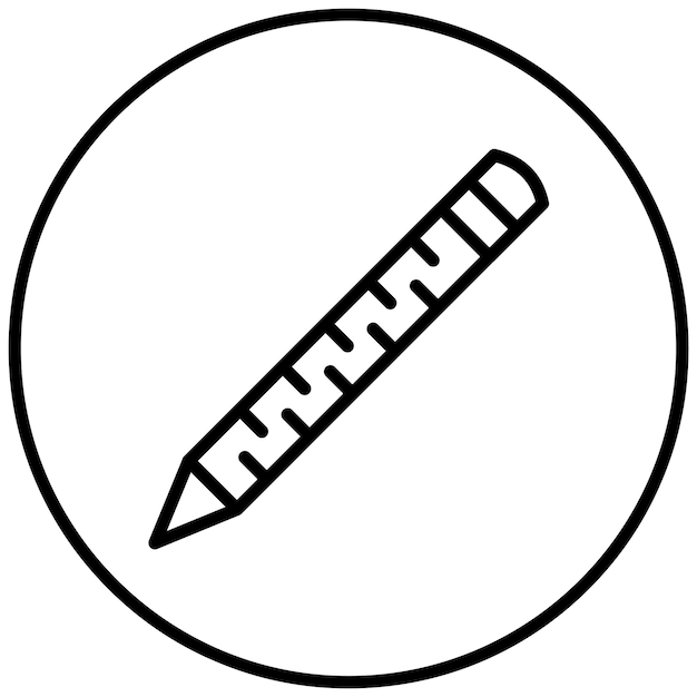 Ilustración del icono vectorial del lápiz del conjunto de iconos de aprendizaje