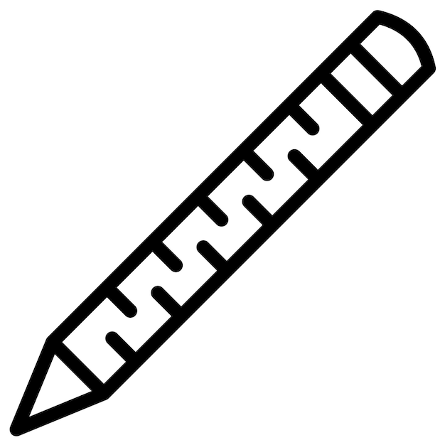 Ilustración del icono vectorial del lápiz del conjunto de iconos de aprendizaje