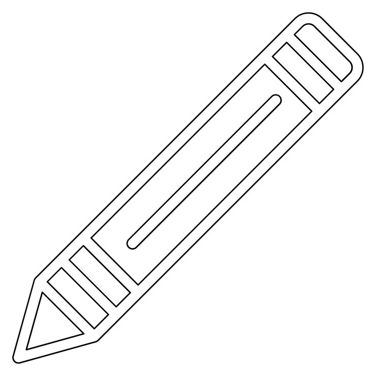 Vector ilustración del icono vectorial de lápiz del conjunto de iconos de papelería de office
