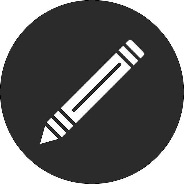 Ilustración de icono vectorial de lápiz del conjunto de iconos de papelería de Office