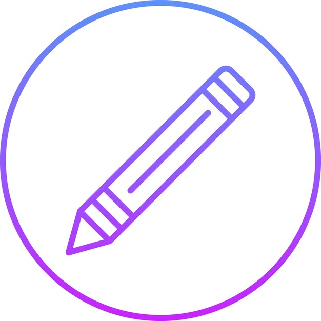 Ilustración del icono vectorial de lápiz del conjunto de iconos de papelería de Office