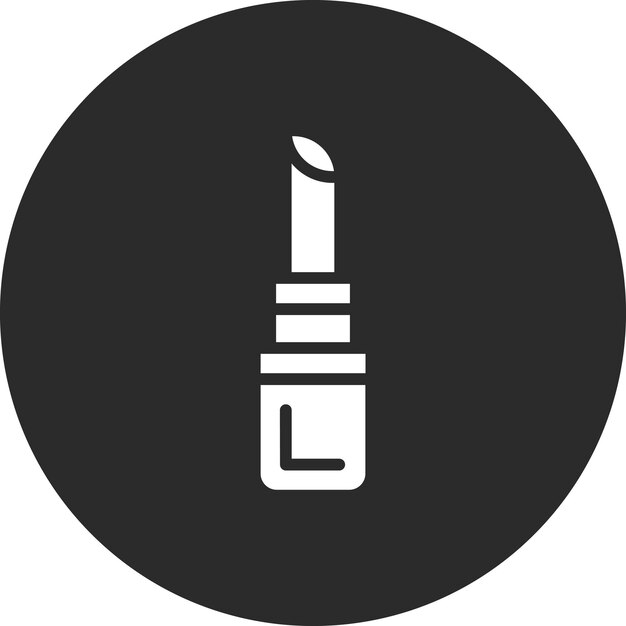 Ilustración del icono vectorial de lápiz labial del conjunto de iconos de cosméticos