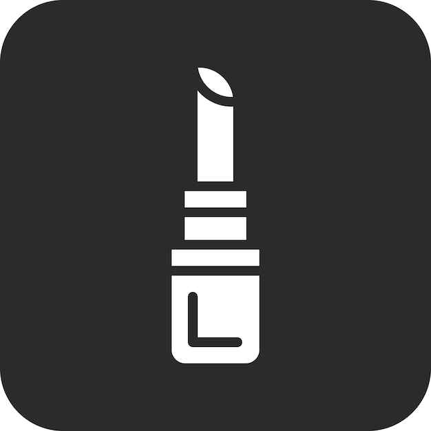 Ilustración del icono vectorial de lápiz labial del conjunto de iconos de cosméticos