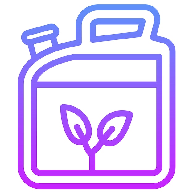 Vector ilustración del icono vectorial de la lata de biocombustible del conjunto de iconos de energía sostenible