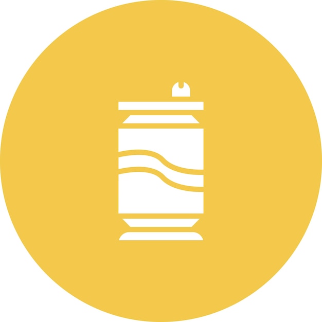 Ilustración del icono vectorial de la lata de refresco del conjunto de iconos de cumpleaños