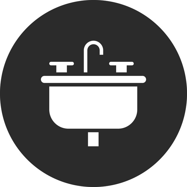 Ilustración del icono vectorial del lavabo de cabello del conjunto de iconos del salón de peluquería
