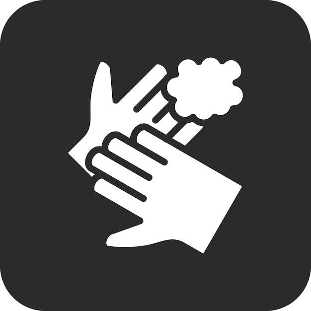 Ilustración del icono vectorial de lavado de manos del conjunto de iconos de limpieza de la casa