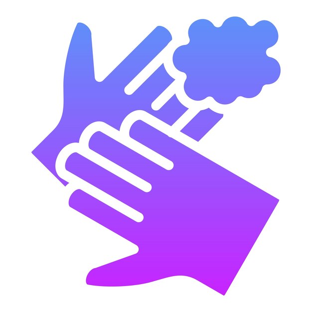 Ilustración del icono vectorial de lavado de manos del conjunto de iconos de limpieza de la casa