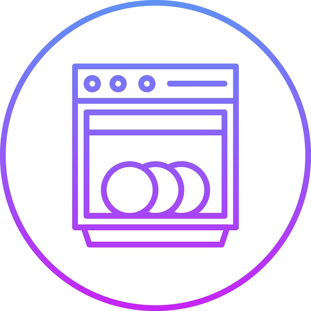 Ilustración del icono vectorial de lavado de platos del conjunto de iconos de rutina de higiene