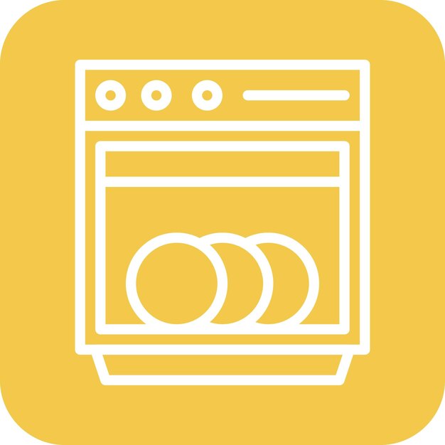 Ilustración del icono vectorial de lavado de platos del conjunto de iconos de rutina de higiene
