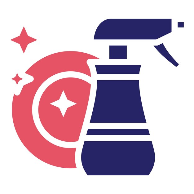 La ilustración del icono vectorial del lavaplatos líquido del conjunto de iconos de limpieza de la casa