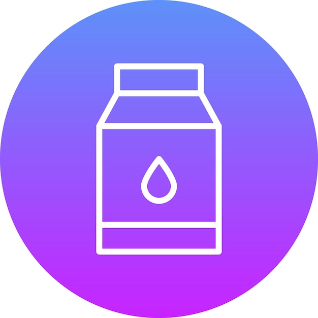Ilustración del icono vectorial de leche del conjunto de iconos del jardín de infantes
