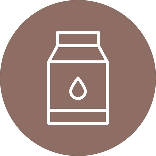 Ilustración del icono vectorial de leche del conjunto de iconos del jardín de infantes