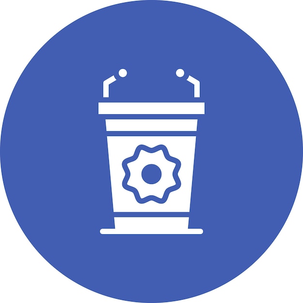 Ilustración del icono vectorial de Lectern del conjunto de iconos de Diplomacia