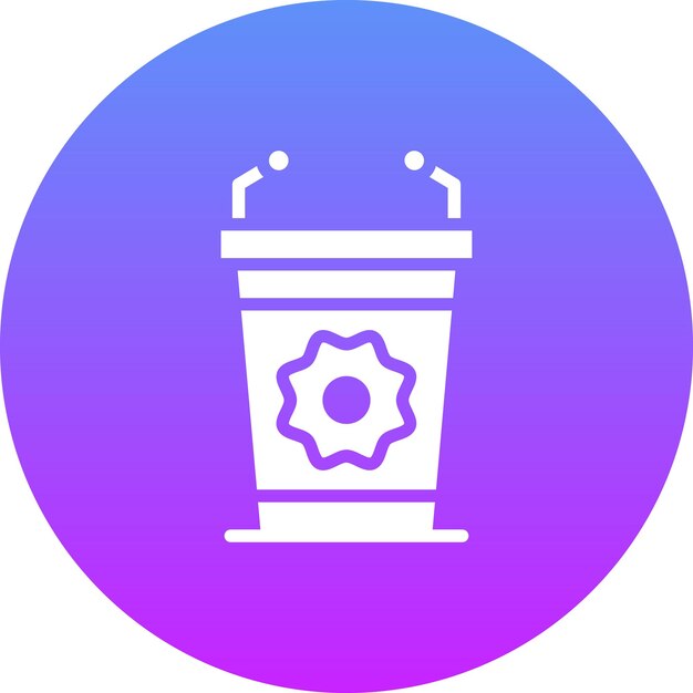 Ilustración del icono vectorial de Lectern del conjunto de iconos de Diplomacia