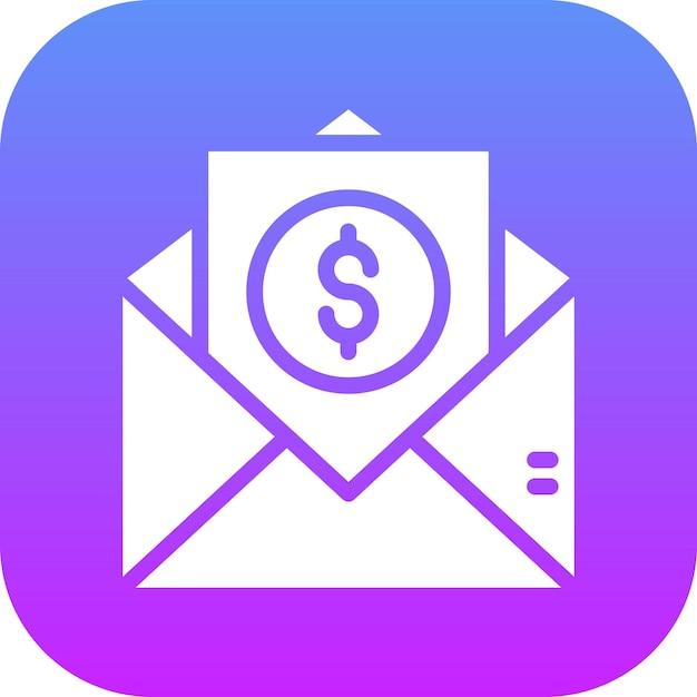 Ilustración del icono vectorial de letras del conjunto de iconos de donaciones