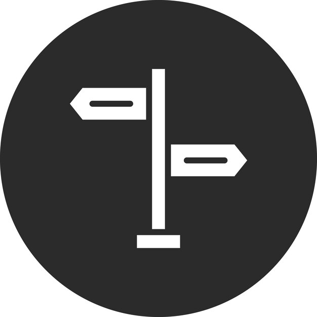 Ilustración del icono vectorial del letrero de la calle del conjunto de iconos de City Elements