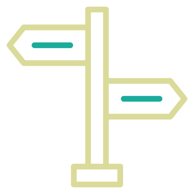 Ilustración del icono vectorial del letrero de la calle del conjunto de iconos de City Elements