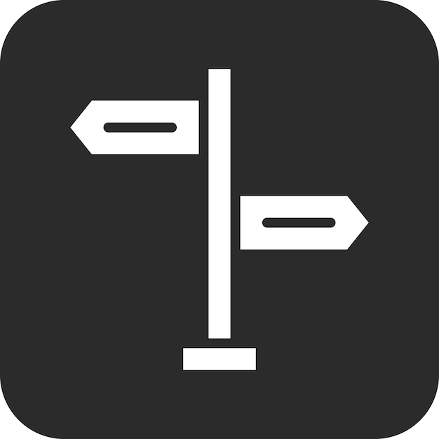 Ilustración del icono vectorial del letrero de la calle del conjunto de iconos de City Elements