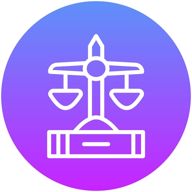 Ilustración del icono vectorial de la ley común del conjunto de iconos de la legislación de la ley