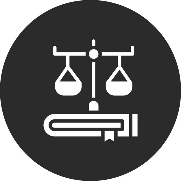 Ilustración del icono vectorial de la ley del conjunto de iconos de la diplomacia