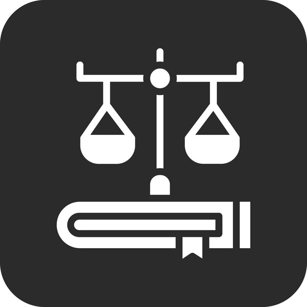 Ilustración del icono vectorial de la ley del conjunto de iconos de la diplomacia