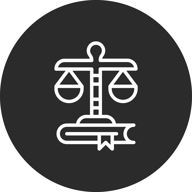 Ilustración del icono vectorial de la ley del conjunto de iconos de inmigración