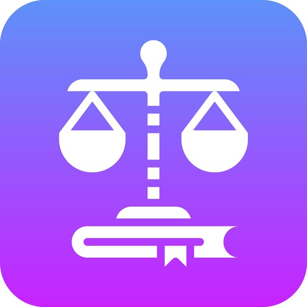 Ilustración del icono vectorial de la ley del conjunto de iconos de inmigración