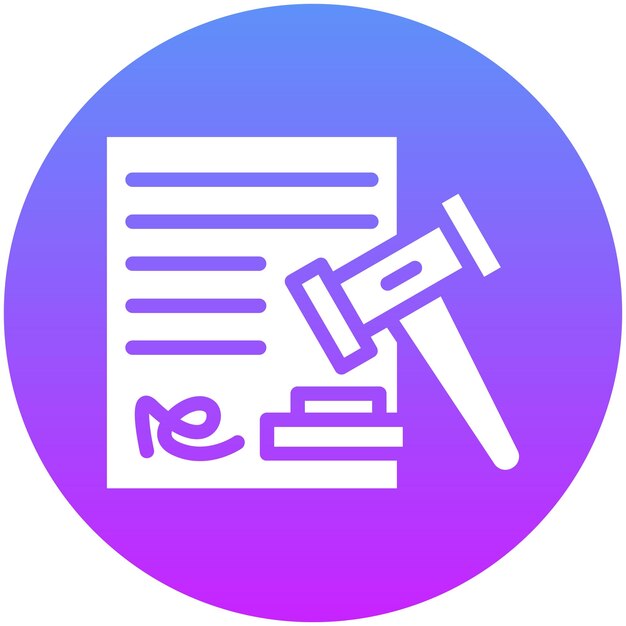 Ilustración del icono vectorial de la ley de la protesta y la desobediencia civil