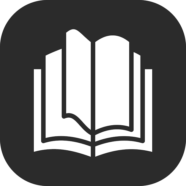 Ilustración del icono vectorial de libro abierto del conjunto de iconos de aprendizaje