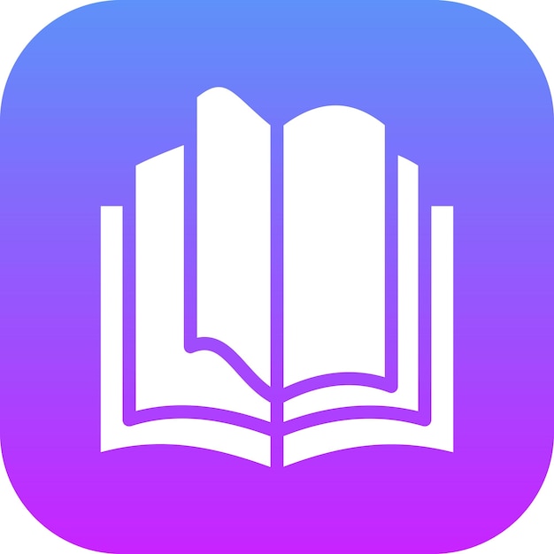 Ilustración del icono vectorial del libro abierto del conjunto de iconos de aprendizaje