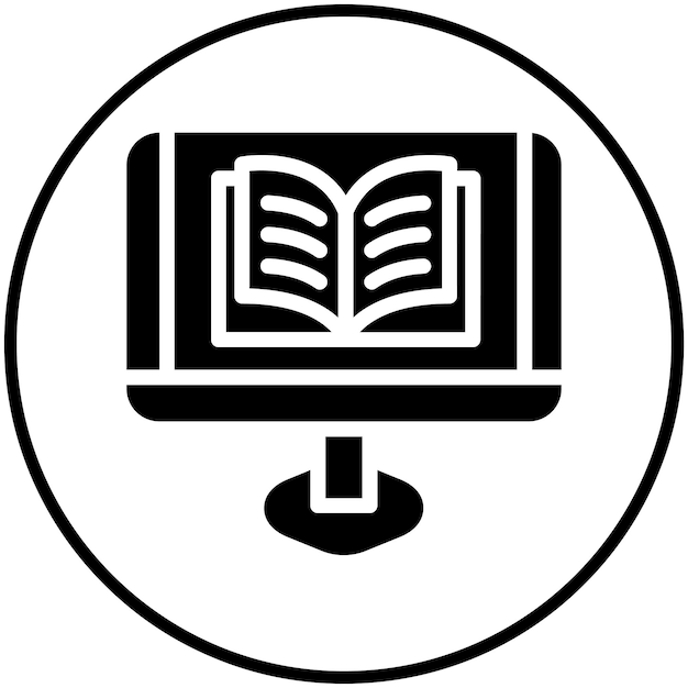 Ilustración del icono vectorial de libro abierto del conjunto de iconos de educación OnGSCE