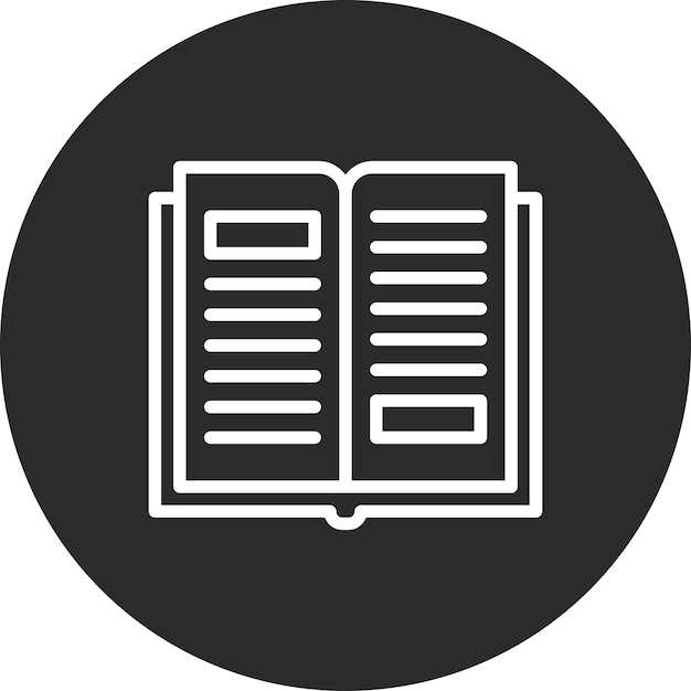 Ilustración del icono vectorial del libro abierto del conjunto de iconos de primavera