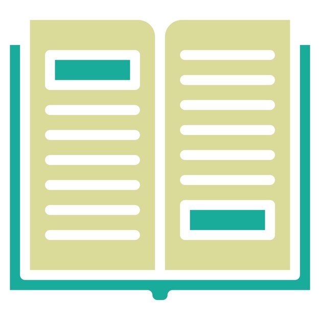 Ilustración del icono vectorial del libro abierto del conjunto de iconos de primavera