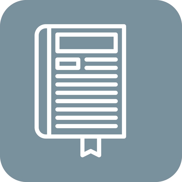 Ilustración del icono vectorial del libro del conjunto de iconos de contabilidad